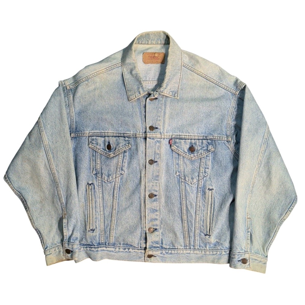 Vintage 80s Levi's Type 3 Denim Trucker Jacket Men's Size XL Made in USA 47964